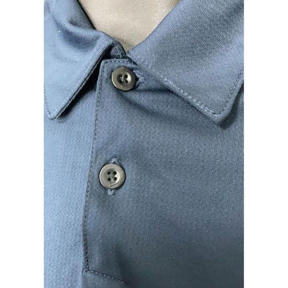 LARGE Nike Golf Polo Shirt dark blue Mens DriFit - Picture 4 of 6